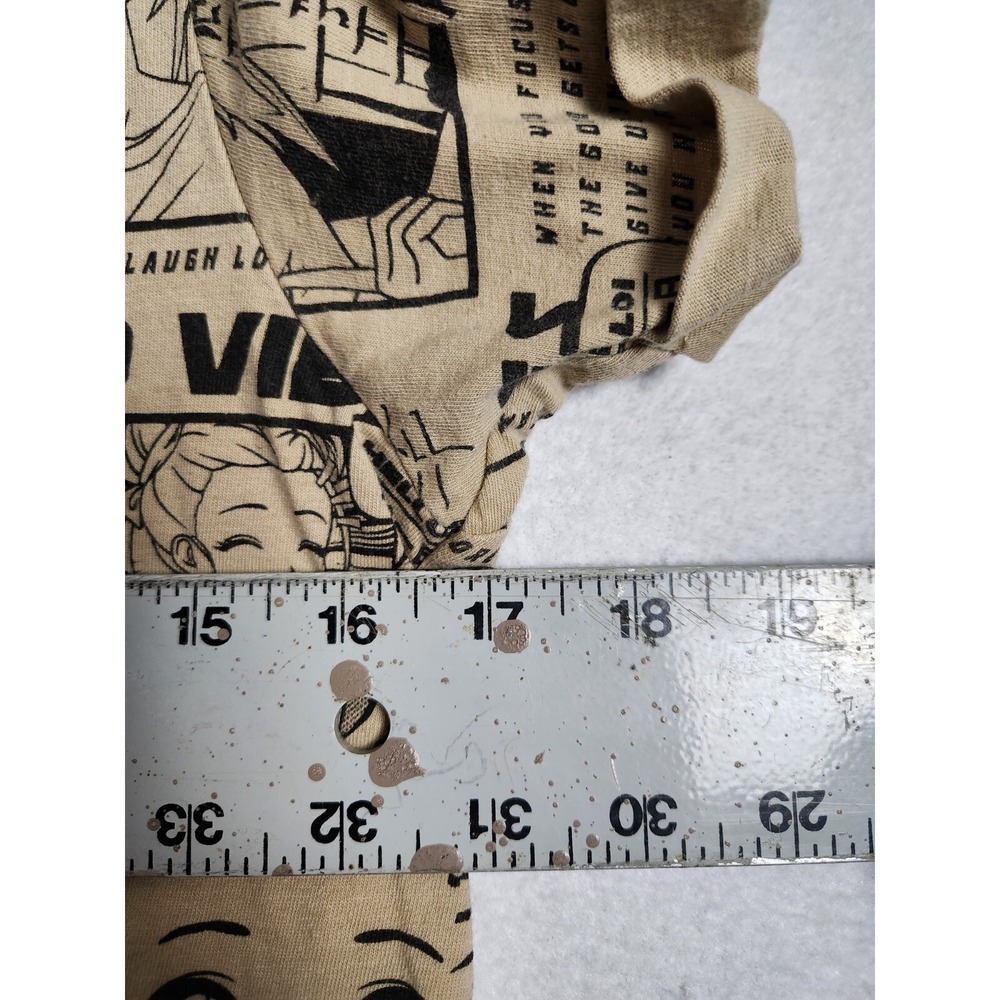Vibe N Kids T Shirt Good Vibes Anime Comic Size M Cotton Tan - Picture 8 of 10